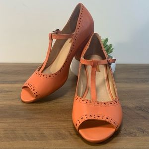 Miz Mooz leather pumps. Phoebe. Size 8.5 Salmon colour